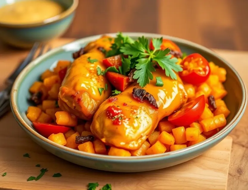 Марокканский таджин с курицей